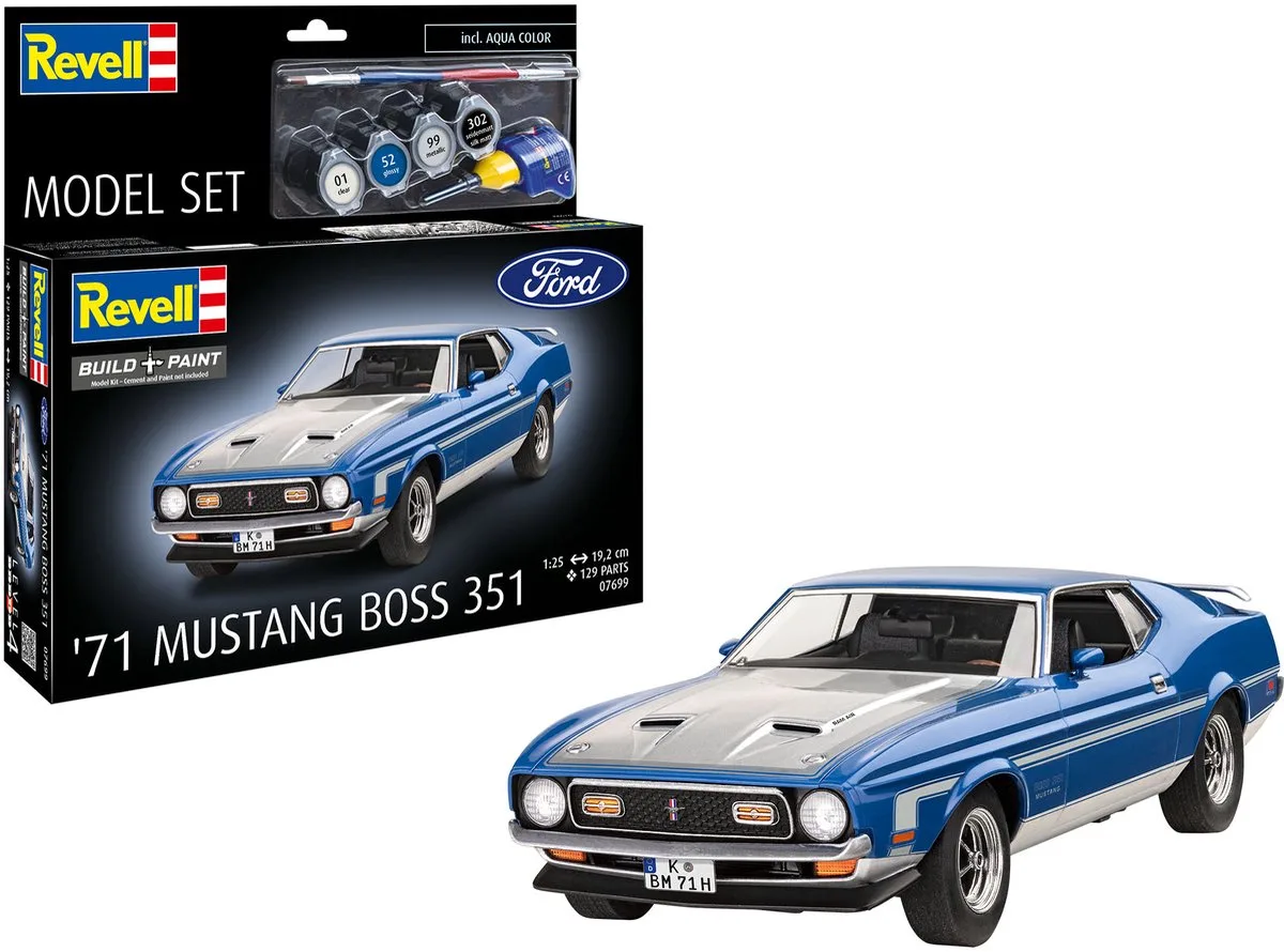 Modelbouwpakket Auto - 67699 71 Ford Mustang Boss 351 - Model Set Plastic - 1:25 - Modelbouw van Revell in Meerkleurig – productfoto