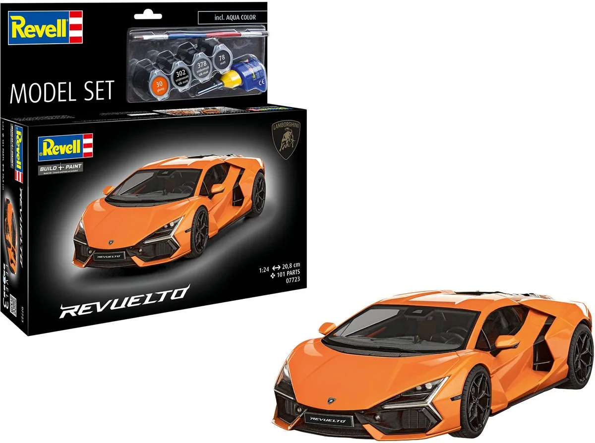Modelbouwpakket Auto - 67723 Lamborghini Revuelto - Italiaanse Supercar - Sportauto - Model Set Plastic - 1:24 - Modelbouw de Revell en Multicolore – photo produit