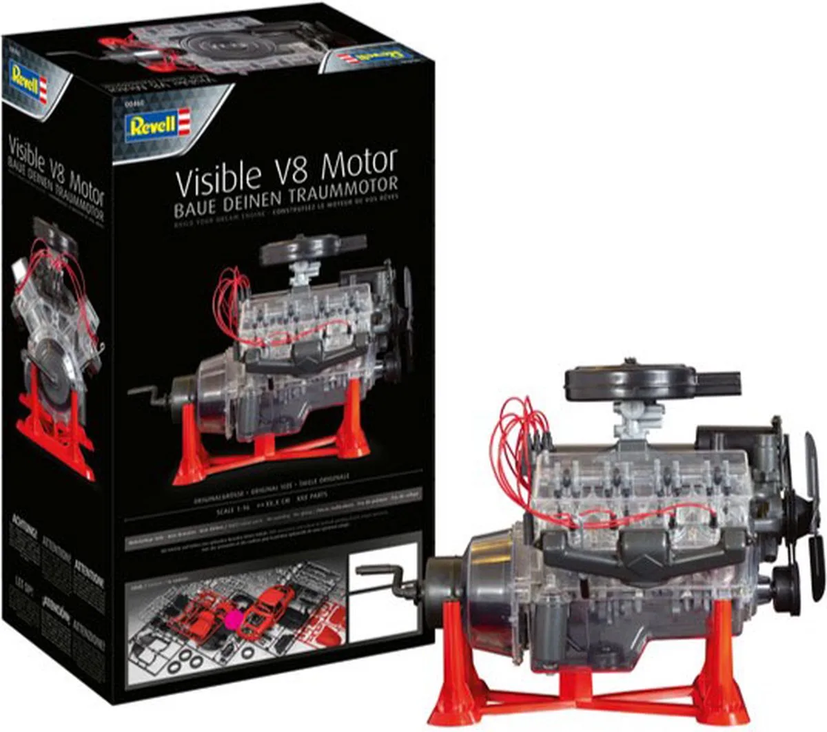 Modelbouwpakket Militaire voertuigen - 00460 Visible V-8 Engine Plastic - 1:4 - Modelbouw van Revell in Meerkleurig – productfoto