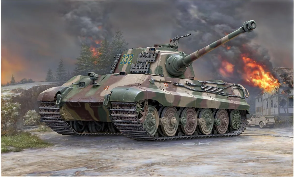 Modelbouwpakket Militaire voertuigen - 03249 Tiger II Ausf.B (Henschel Turr) Plastic - 1:35 - Modelbouw van Revell in Meerkleurig – productfoto