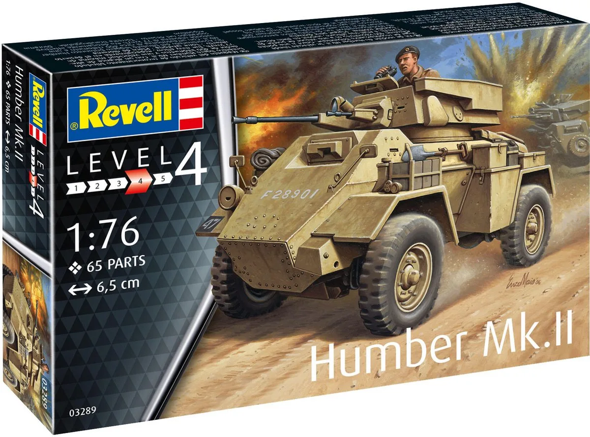 Modelbouwpakket Militaire voertuigen - 03289 Humber Mk.II Plastic - 1:76 - Modelbouw van Revell in Meerkleurig – productfoto