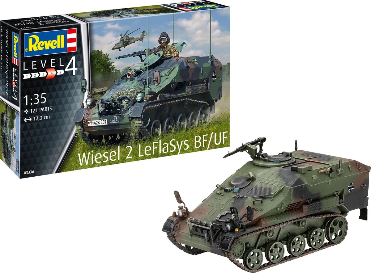 Modelbouwpakket Militaire voertuigen - 03336 Wiesel 2 LeFlaSys BF/UF Plastic - 1:35 - Modelbouw van Revell in Meerkleurig – productfoto