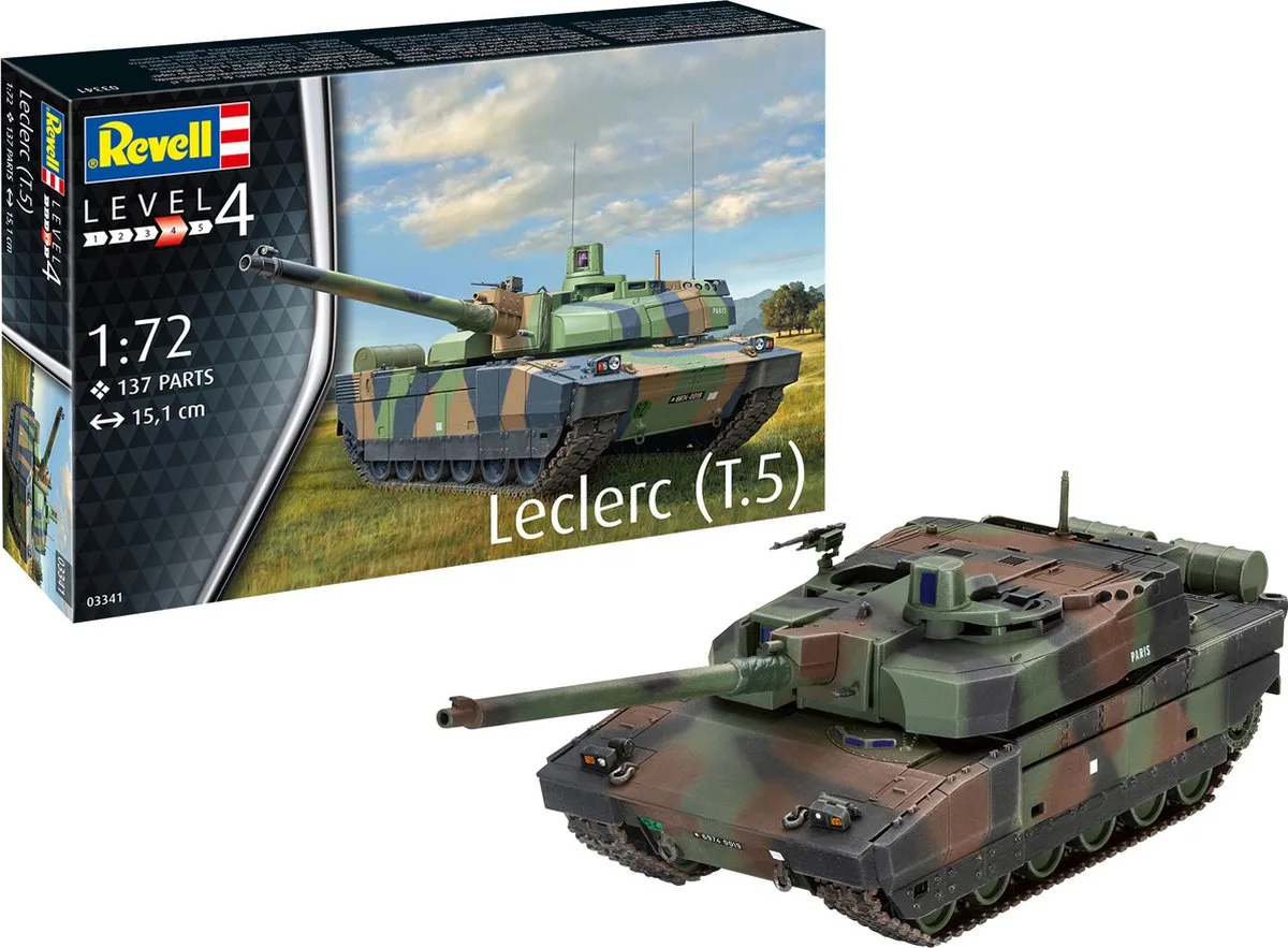 Modelbouwpakket Militaire voertuigen - 03341 Leclerc T5 Tank Plastic - 1:72 - Modelbouw van Revell in Meerkleurig – productfoto