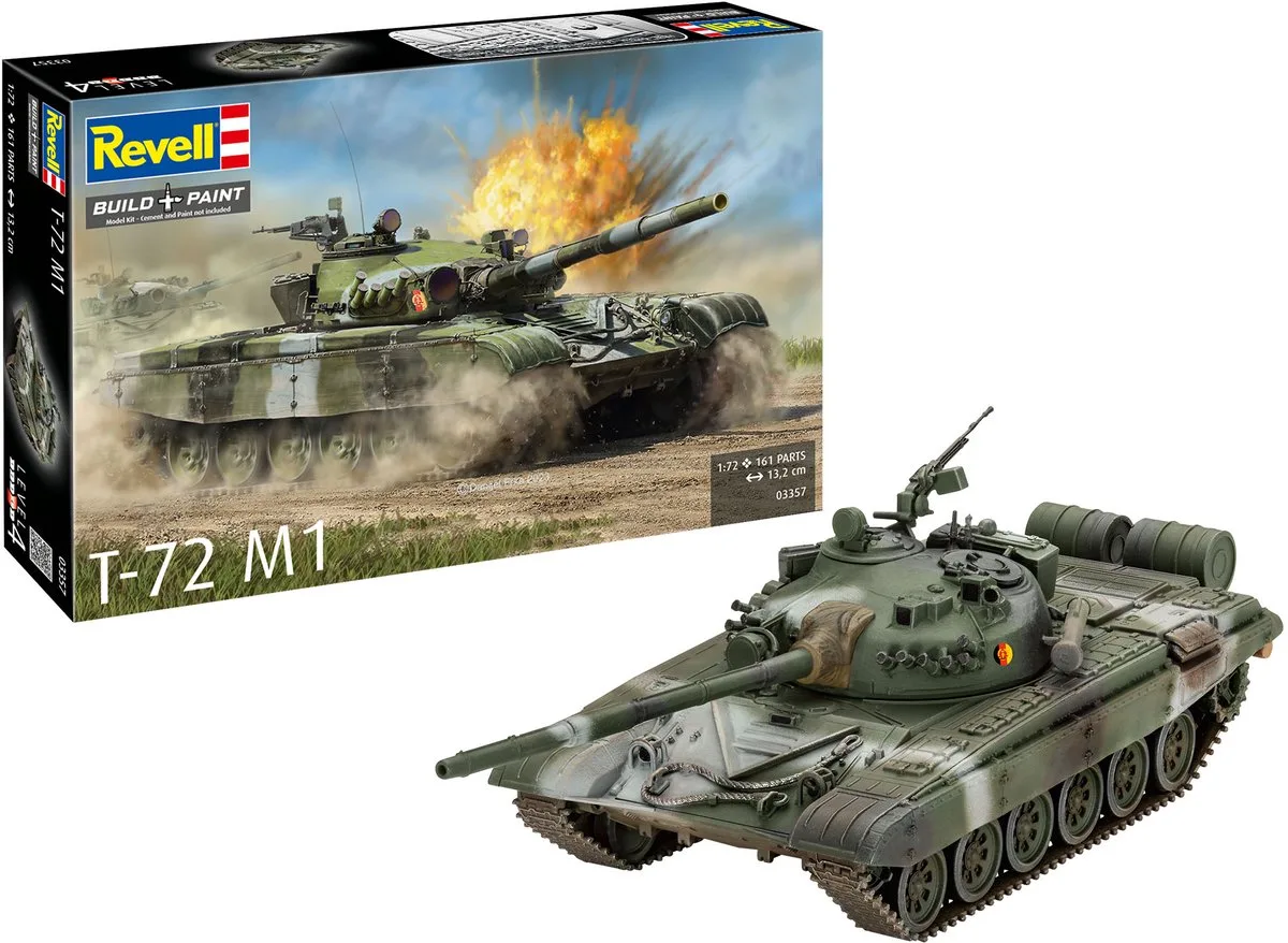 Modelbouwpakket Militaire voertuigen - 03357 T-72 M1 Tank Plastic - 1:72 - Modelbouw van Revell in Meerkleurig – productfoto