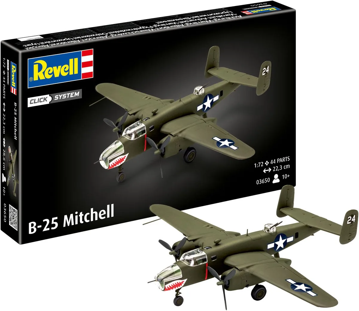 Modelbouwpakket Militaire voertuigen - 03650 B-25 Mitchell easy-click-system Plastic - 1:72 - Modelbouw van Revell in Meerkleurig – productfoto