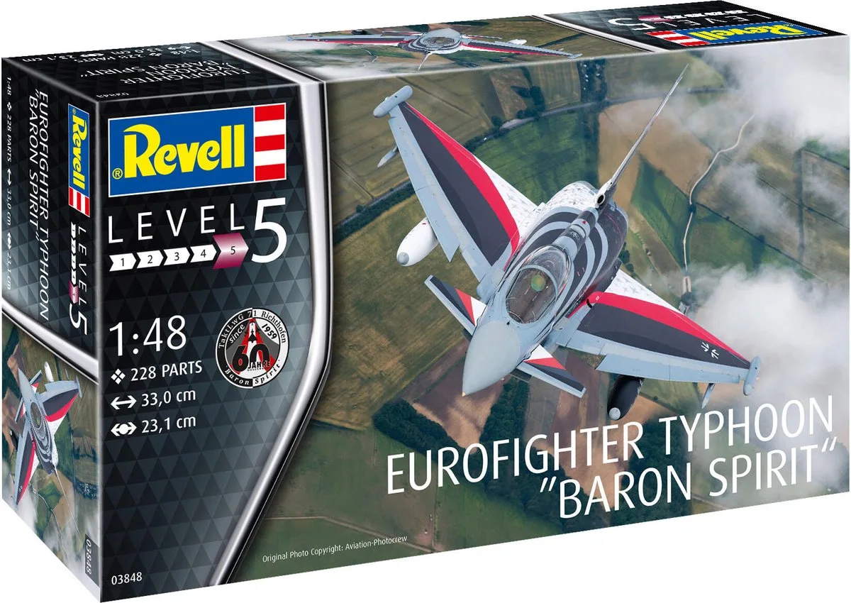 Modelbouwpakket Militaire voertuigen - 03848 Eurofighter Typhoon -BARON SPIRIT- Plastic - 1:48 - Modelbouw van Revell in Meerkleurig – productfoto