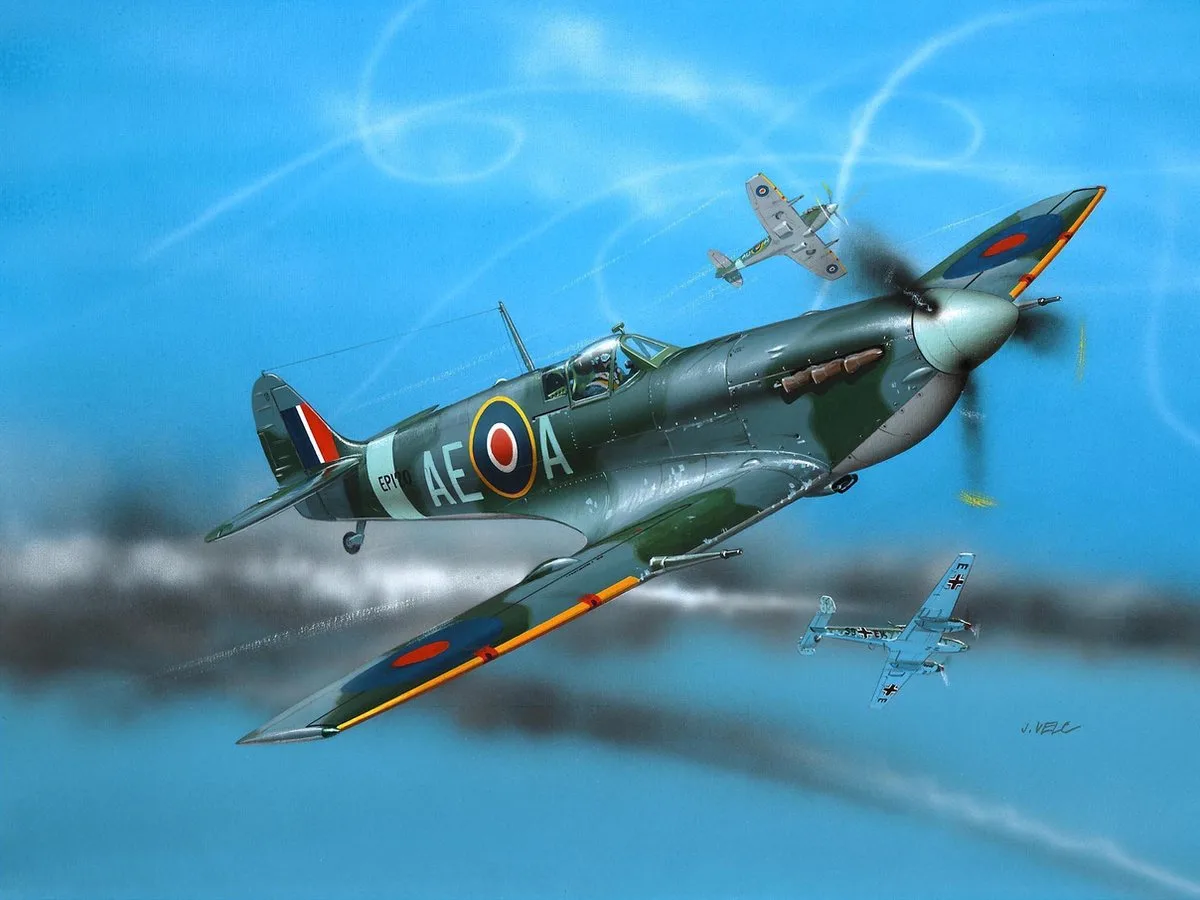 Modelbouwpakket Militaire voertuigen - 04164 Spitfire Mk.V Plastic - 1:72 - Modelbouw de Revell en Multicolore – photo produit