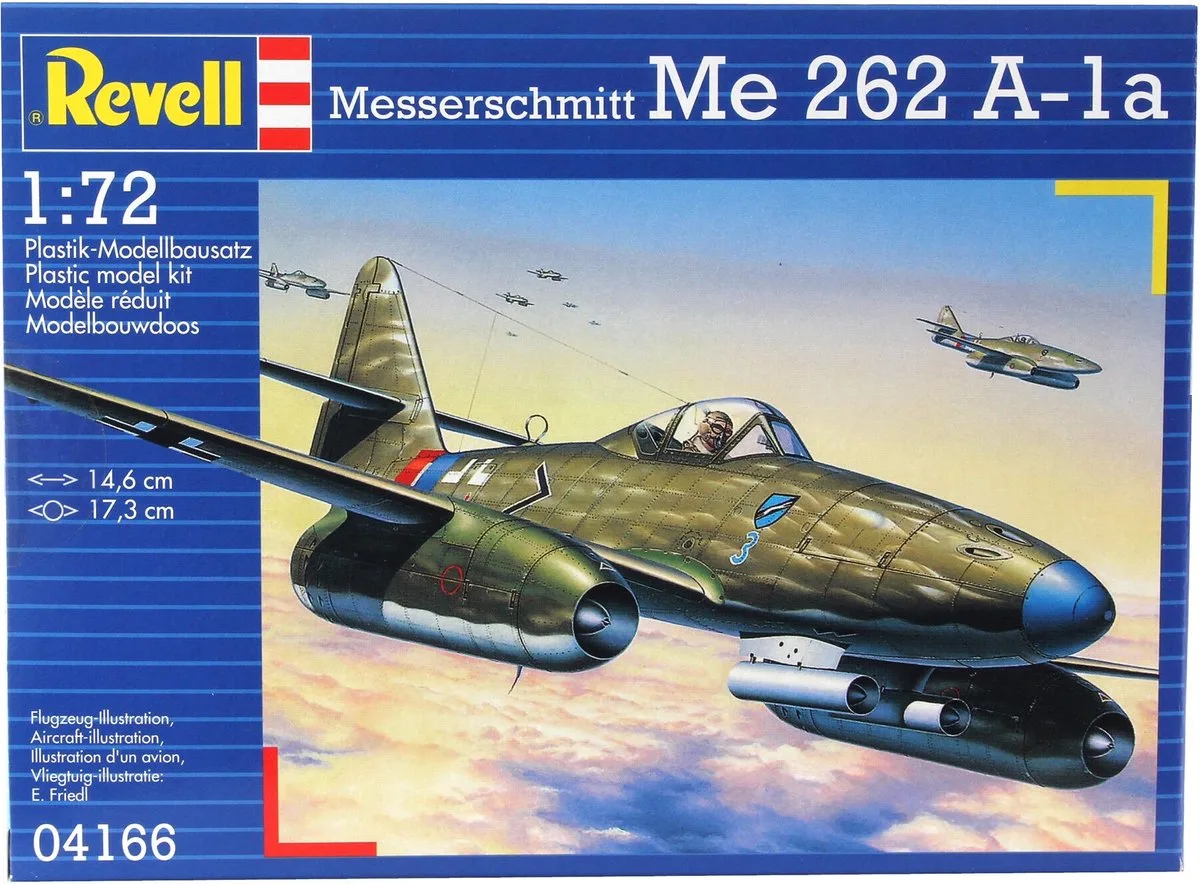 Modelbouwpakket Militaire voertuigen - 04166 Messerschmitt Me 262 A1a Plastic - 1:72 - Modelbouw van Revell in Meerkleurig – productfoto