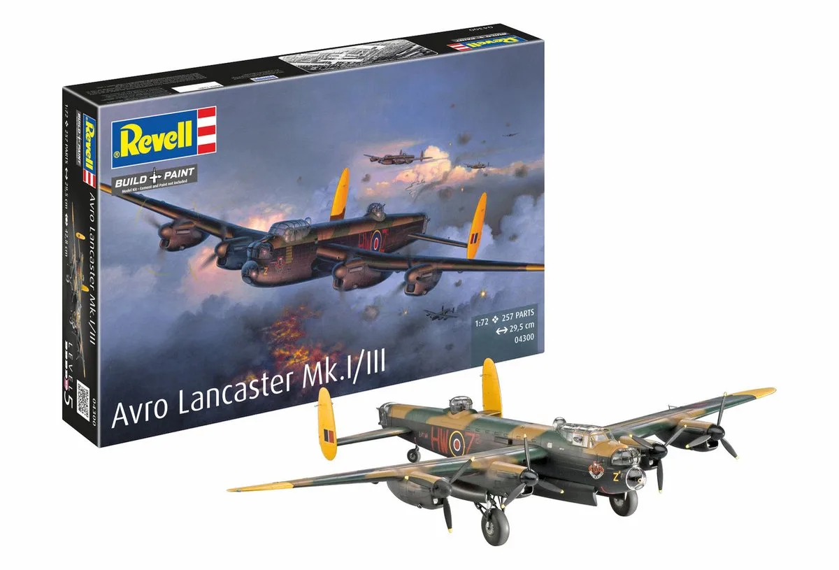 Modelbouwpakket Militaire voertuigen - 04300 Avro Lancaster Mk.I/III Plastic - 1:72 - Modelbouw van Revell in Meerkleurig – productfoto