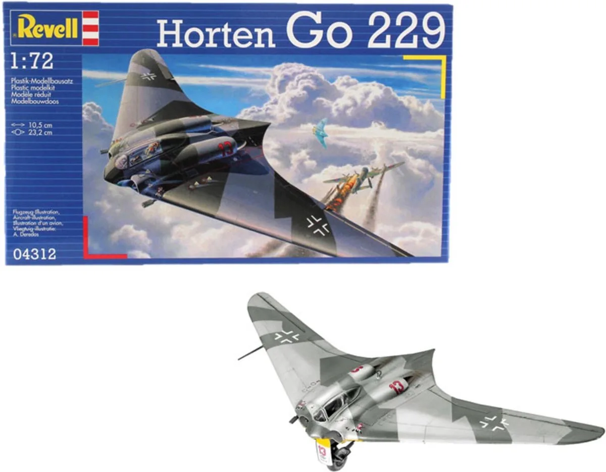 Modelbouwpakket Militaire voertuigen - 04312 Horten Go-229 Plastic - 1:72 - Modelbouw van Revell in Meerkleurig – productfoto