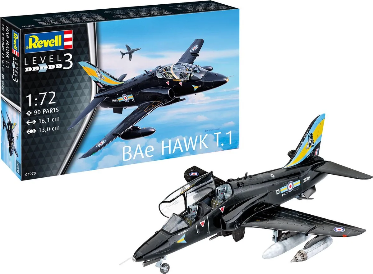 Modelbouwpakket Militaire voertuigen - 04970 BAe Hawk T.1 Plastic - 1:72 - Modelbouw van Revell in Meerkleurig – productfoto