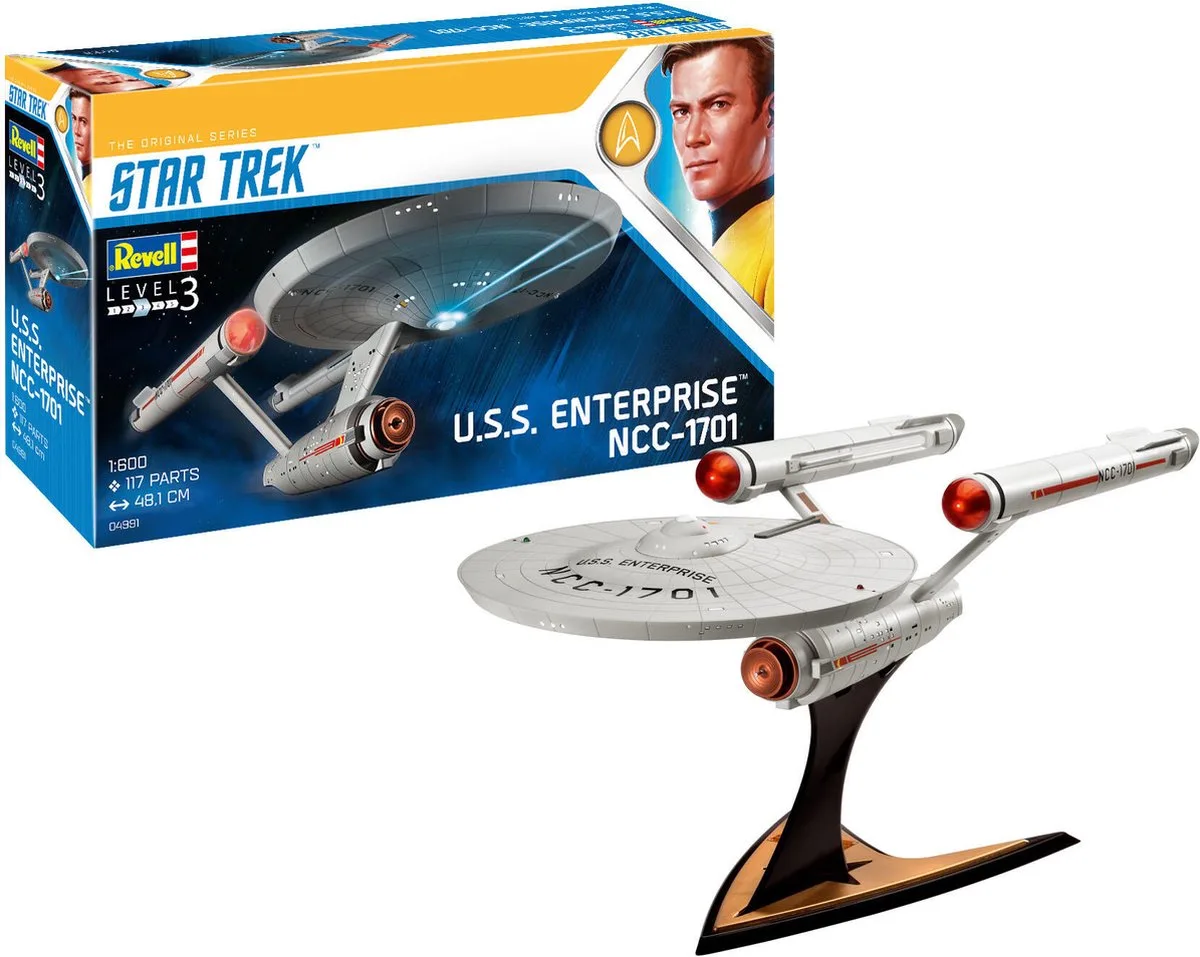 Modelbouwpakket Militaire voertuigen - 04991 U.S. S. Enterprise NCC-1701 (TOS) Plastic - 1:600 - Modelbouw van Revell in Meerkleurig – productfoto
