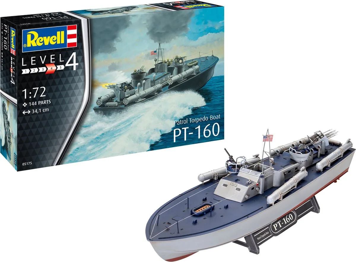 Modelbouwpakket Militaire voertuigen - 05175 Patrol Torpedo Boat PT-160 Plastic - 1:72 - Modelbouw van Revell in Meerkleurig – productfoto