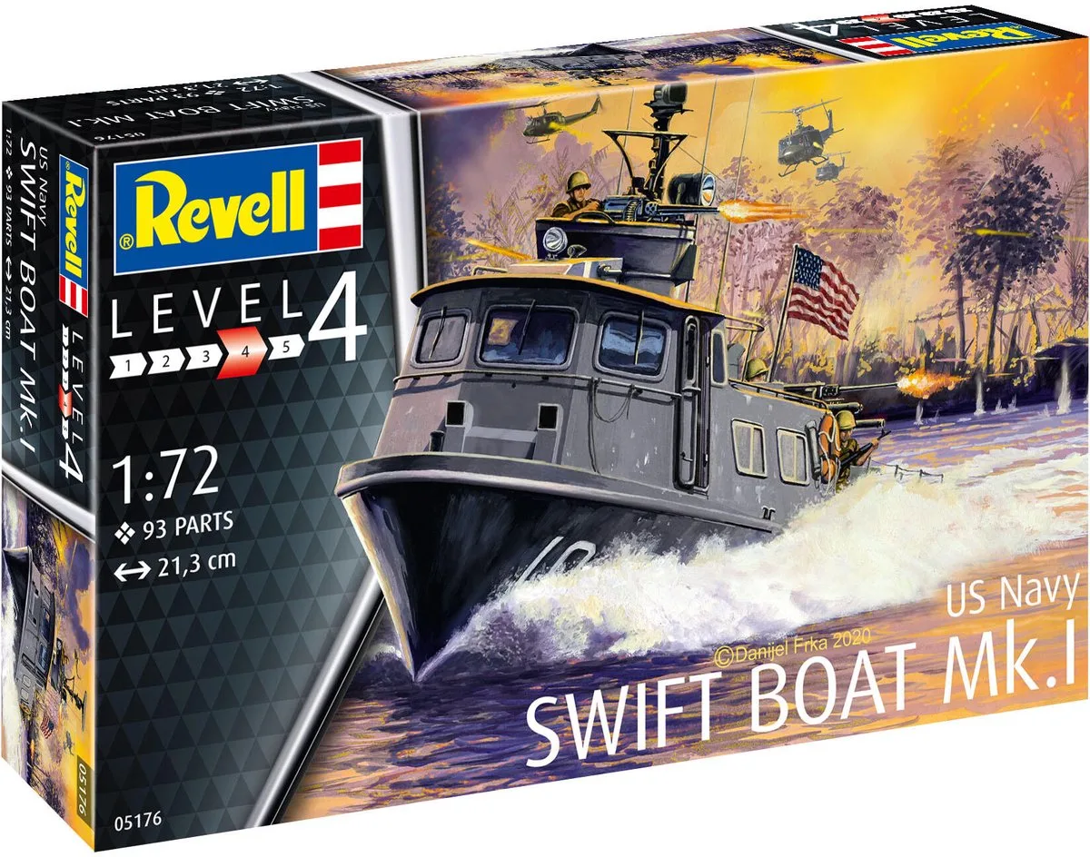 Modelbouwpakket Militaire voertuigen - 05176 US Navy SWIFT BOAT Mk.I Plastic - 1:72 - Modelbouw van Revell in Meerkleurig – productfoto