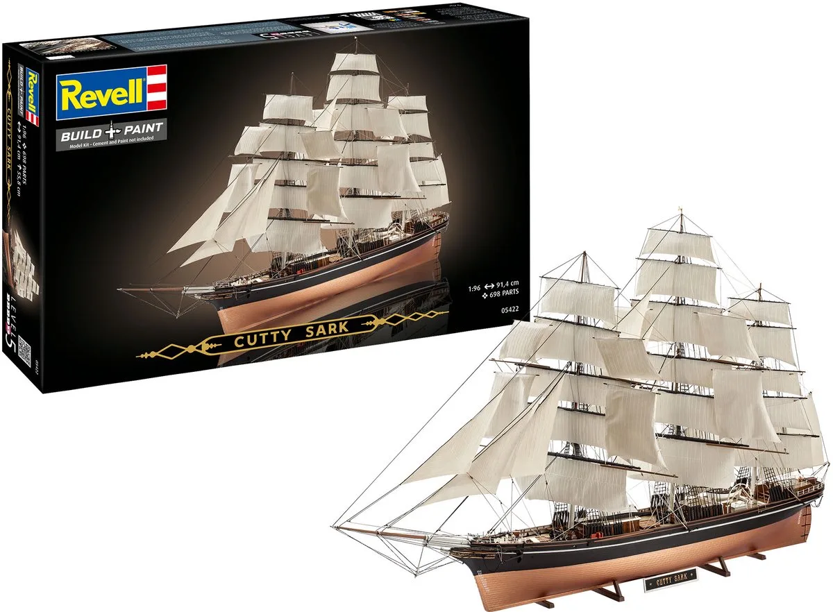 Modelbouwpakket Militaire voertuigen - 05422 Cutty Sark Boat Plastic - 1:96 - Modelbouw van Revell in Meerkleurig – productfoto