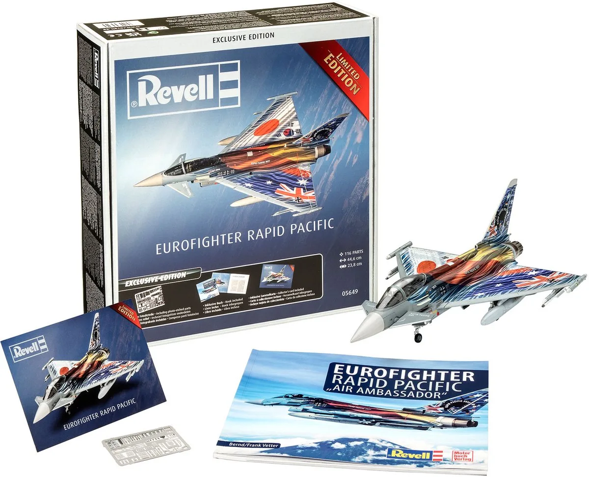Modelbouwpakket Militaire voertuigen - 05649 Eurofighter Rapid Pacific - Platinum Edition - Geschenkset Plastic - 1:72 - Modelbouw van Revell in Meerkleurig – productfoto
