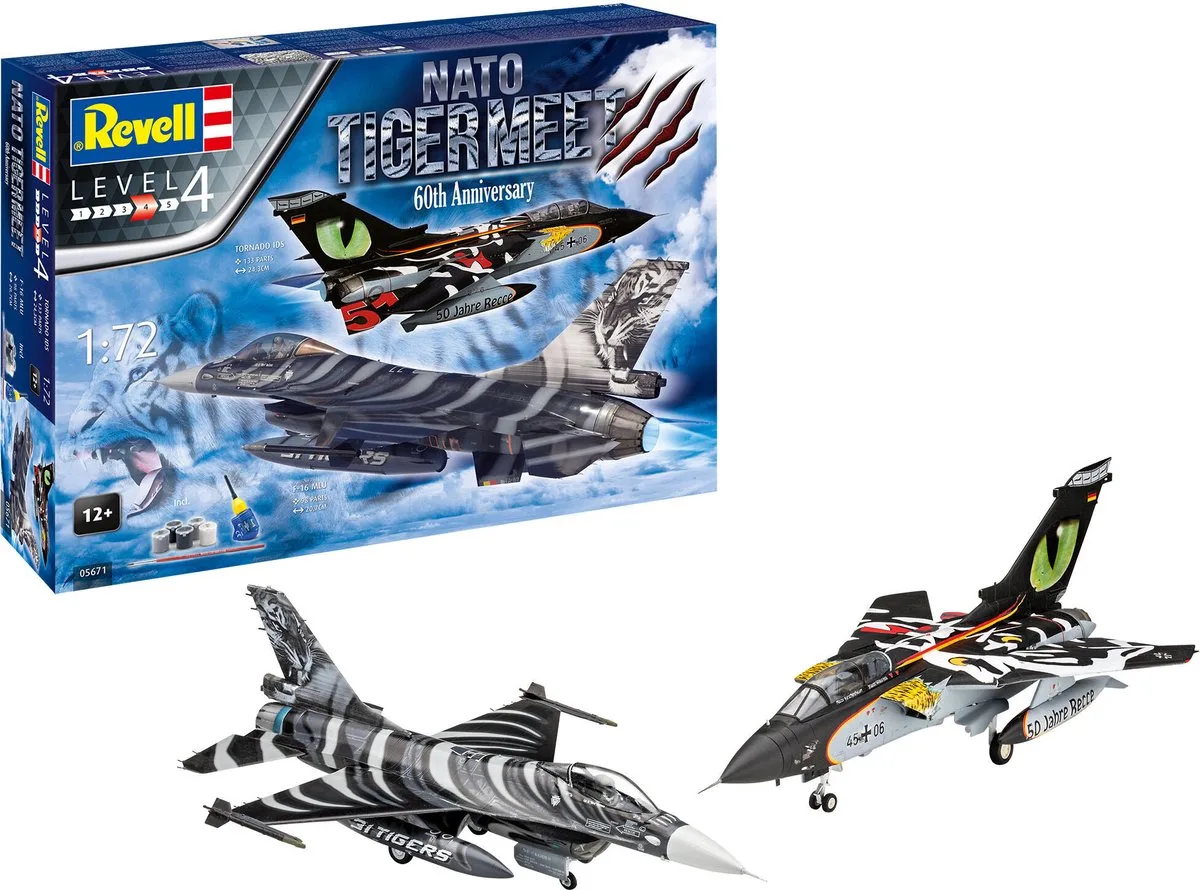 Modelbouwpakket Militaire voertuigen - 05671 NATO Tiger Meet - 60th Anniversary - Gift Set Plastic - 1:72 - Modelbouw van Revell in Meerkleurig – productfoto