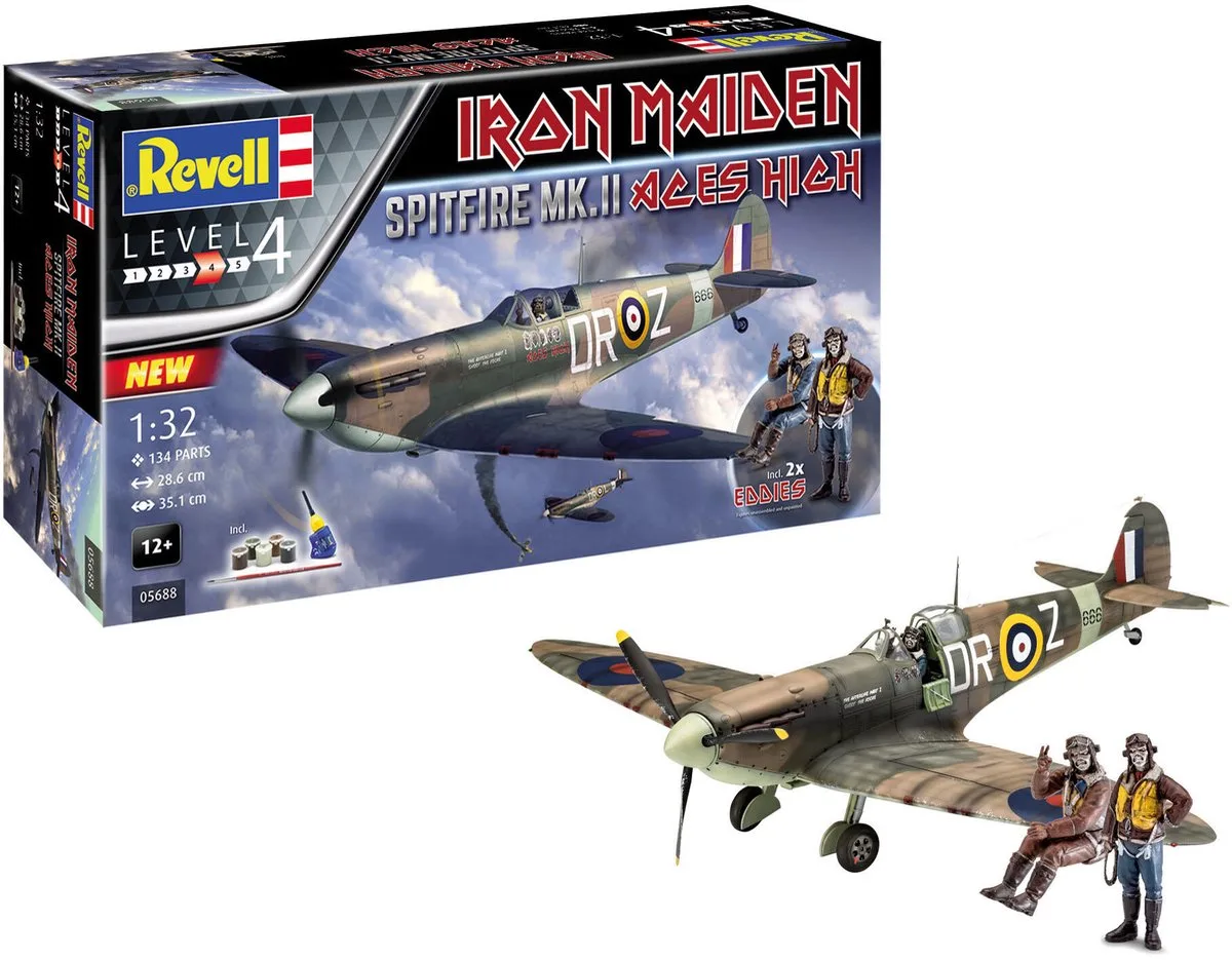Modelbouwpakket Militaire voertuigen - 05688 Spitfire Mk.II -s High- Iron Maiden - Gift Set Plastic - 1:32 - Modelbouw van Revell in Meerkleurig – productfoto