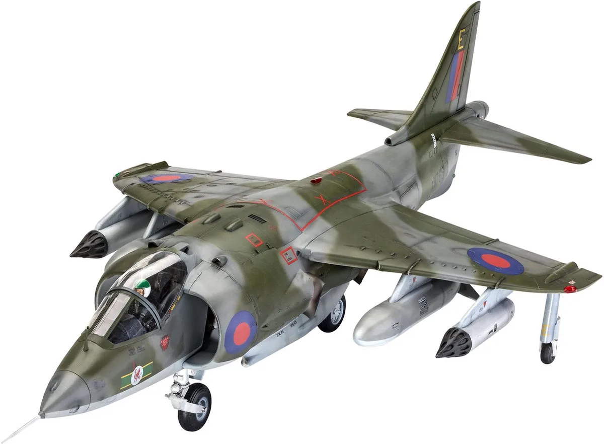 Modelbouwpakket Militaire voertuigen - 05690 Harrier GR.1 - Gift Set Plastic - 1:32 - Modelbouw de Revell en Multicolore – photo produit