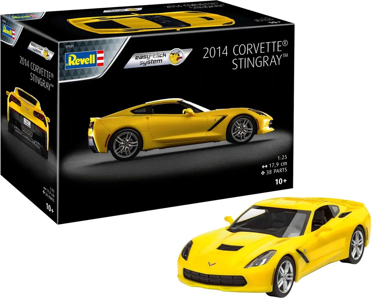 Modelbouwpakket Militaire voertuigen - 07825 Corvette Stingray 2014 - Easy Click Plastic - 1:25 - Modelbouw von Revell in Mehrfarbig – Produktfoto