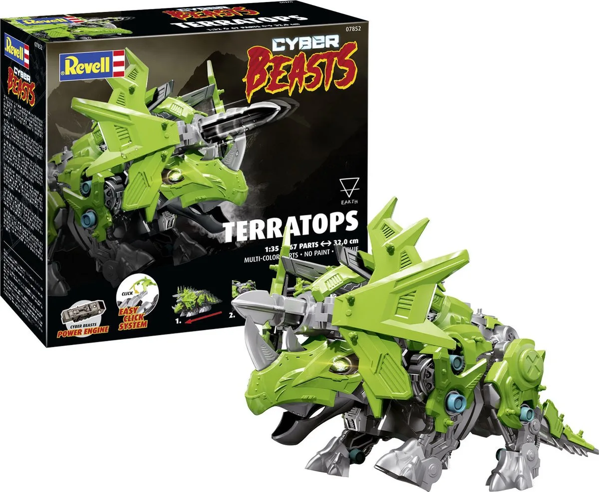 Modelbouwpakket Militaire voertuigen - 07852 CyberBeasts - TerraTops - 32cm - in Kleur - Easy Click Systeem Plastic - 1:35 - Modelbouw van Revell in Meerkleurig – productfoto