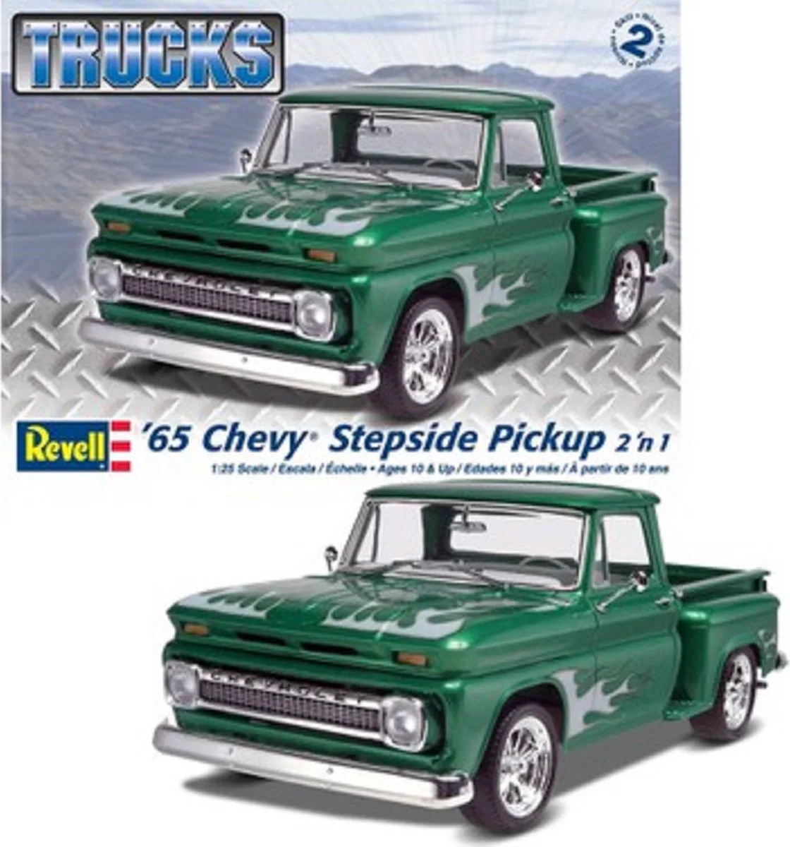 Modelbouwpakket Militaire voertuigen - 17210 Chevy Stepside Pickup Plastic - 1:25 - Modelbouw van Revell in Meerkleurig – productfoto