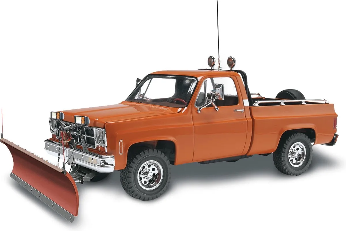 Modelbouwpakket Militaire voertuigen - 17222 GMC Pickup w/ Snow Plow Plastic - 1:24 - Modelbouw van Revell in Meerkleurig – productfoto
