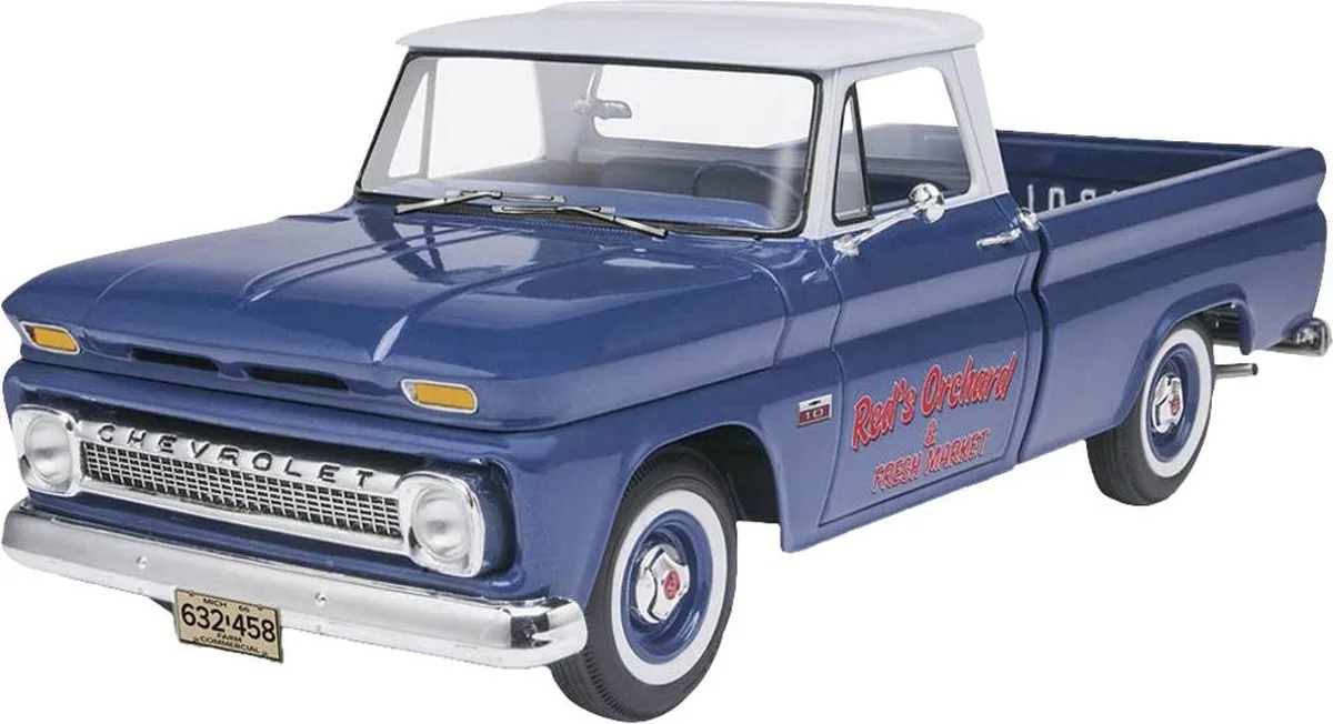 Modelbouwpakket Militaire voertuigen - 17225 Chevy Fleetside Pickup - 1966 Plastic - 1:25 - Modelbouw van Revell in Meerkleurig – productfoto