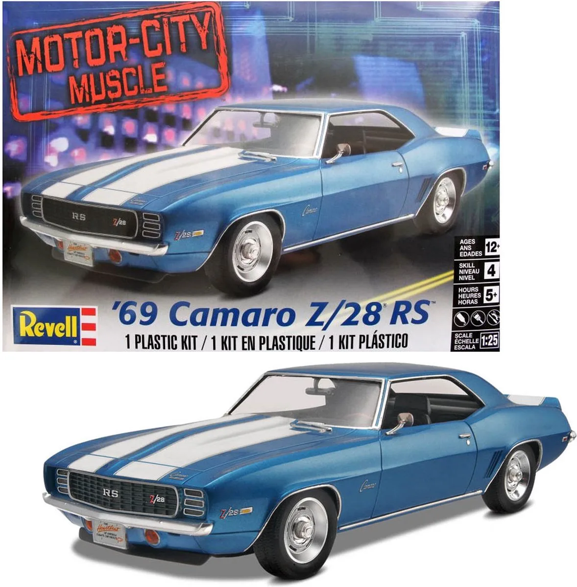 Modelbouwpakket Militaire voertuigen - 17457 1969 Camaro Z/28 RS Plastic - 1:25 - Modelbouw van Revell in Meerkleurig – productfoto