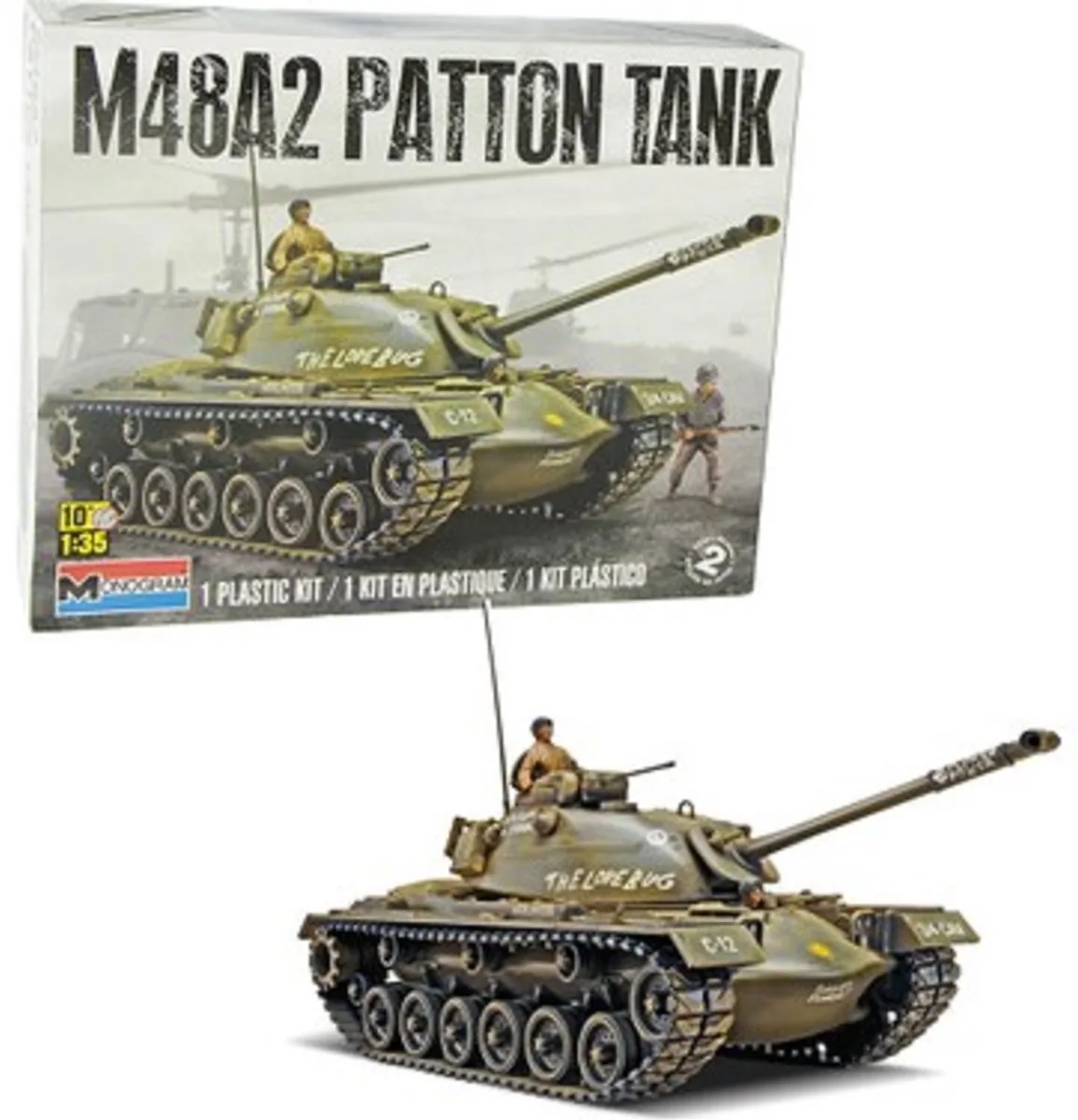Modelbouwpakket Militaire voertuigen - 17853 M-48 A-2 Patton Tank Plastic - 1:35 - Modelbouw van Revell in Meerkleurig – productfoto