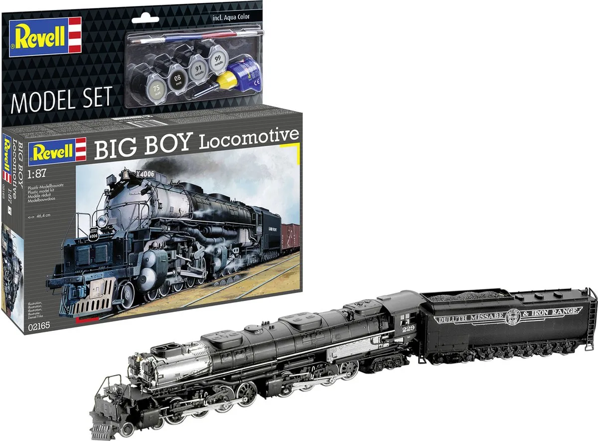 Modelbouwpakket Militaire voertuigen - 62165 Big Boy Locomotive - Stoom Locomotief - Model Set Plastic - 1:87 - Modelbouw van Revell in Meerkleurig – productfoto