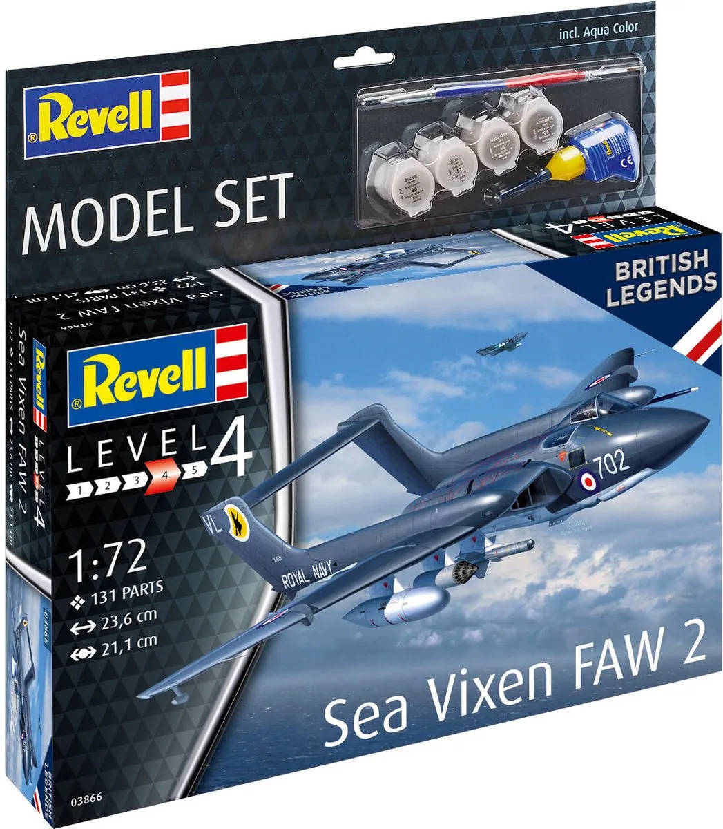 Modelbouwpakket Militaire voertuigen - 63866 Sea Vixen FAW 2 - 70th Anniversary - Model Set Plastic - 1:72 - Modelbouw van Revell in Meerkleurig – productfoto