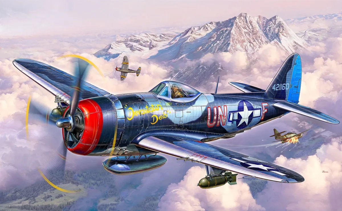 Modelbouwpakket Militaire voertuigen - 63984 P-47M Thunderbolt - Model Set Plastic - 1:72 - Modelbouw van Revell in Meerkleurig – productfoto