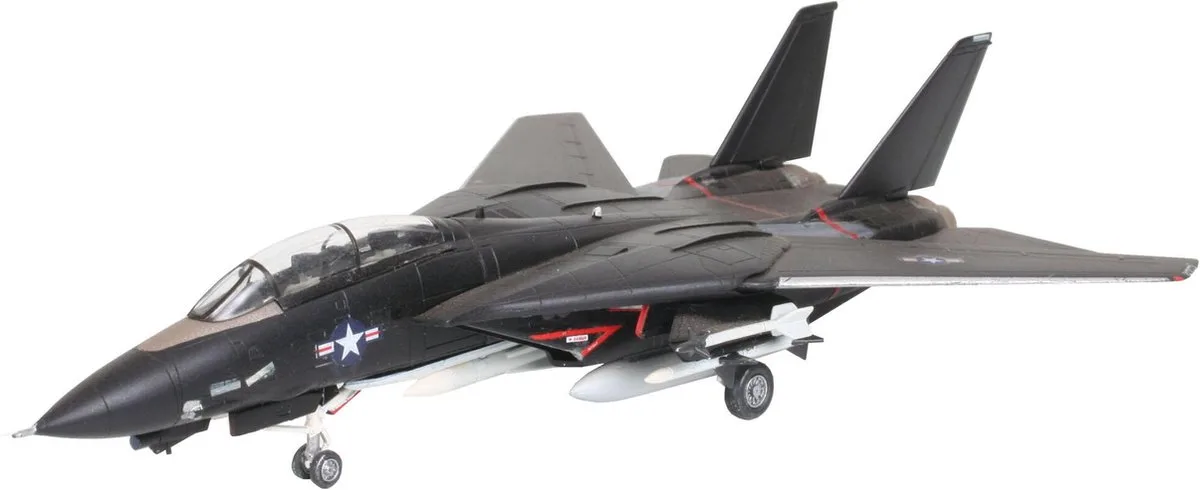 Modelbouwpakket Militaire voertuigen - 64029 F-14A Black Tomcat - Model Set Plastic - 1:144 - Modelbouw de Revell en Noir – photo produit