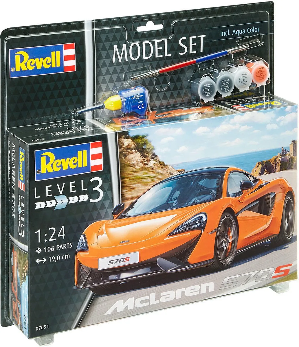 Modelbouwpakket Militaire voertuigen - 67051 McLaren 570S - Model Set Plastic - 1:24 - Modelbouw van Revell in Meerkleurig – productfoto