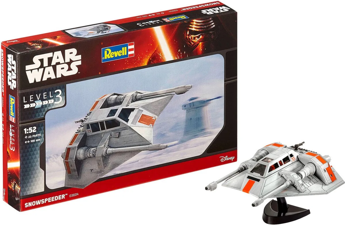 Modelbouwpakket Ruimtevaart - 03604 Star Wars Snowspeeder Plastic - 1:52 - Modelbouw van Revell in Meerkleurig – productfoto