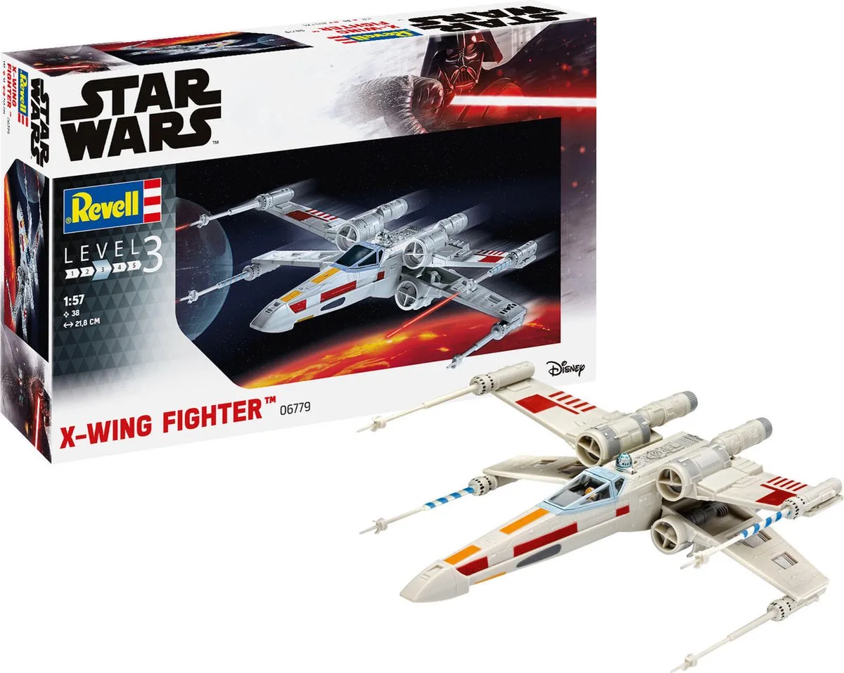 Modelbouwpakket Ruimtevaart - 06779 Star Wars X-wing Fighter Plastic - 1:57 - Modelbouw de Revell en Multicolore – photo produit