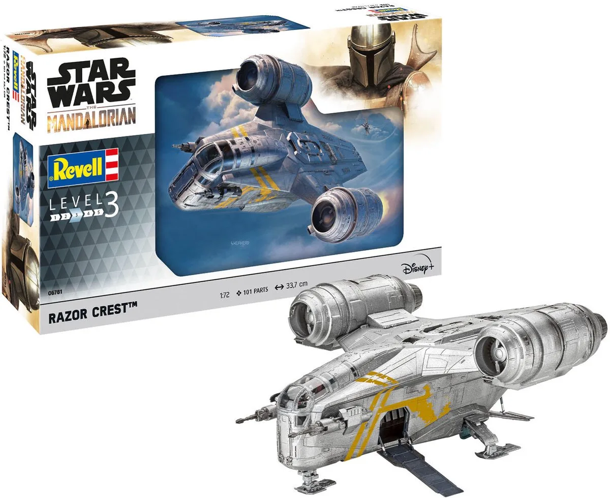 Modelbouwpakket Ruimtevaart - 06781 Star Wars - The Mandalorian: The Razor Crest Plastic - 1:72 - Modelbouw van Revell in Meerkleurig – productfoto