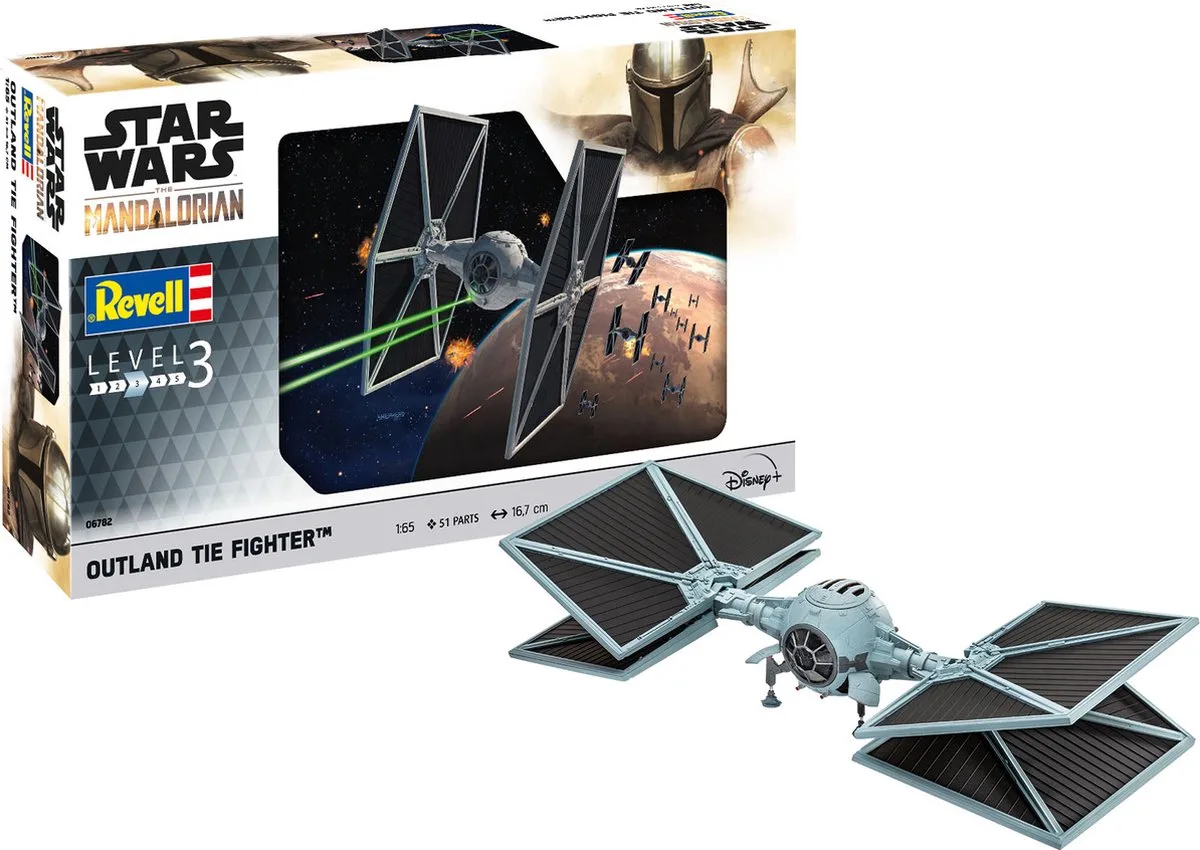 Modelbouwpakket Ruimtevaart - 06782 Star Wars - The Mandalorian: Outland TIE Fighter Plastic - 1:65 - Modelbouw van Revell in Meerkleurig – productfoto