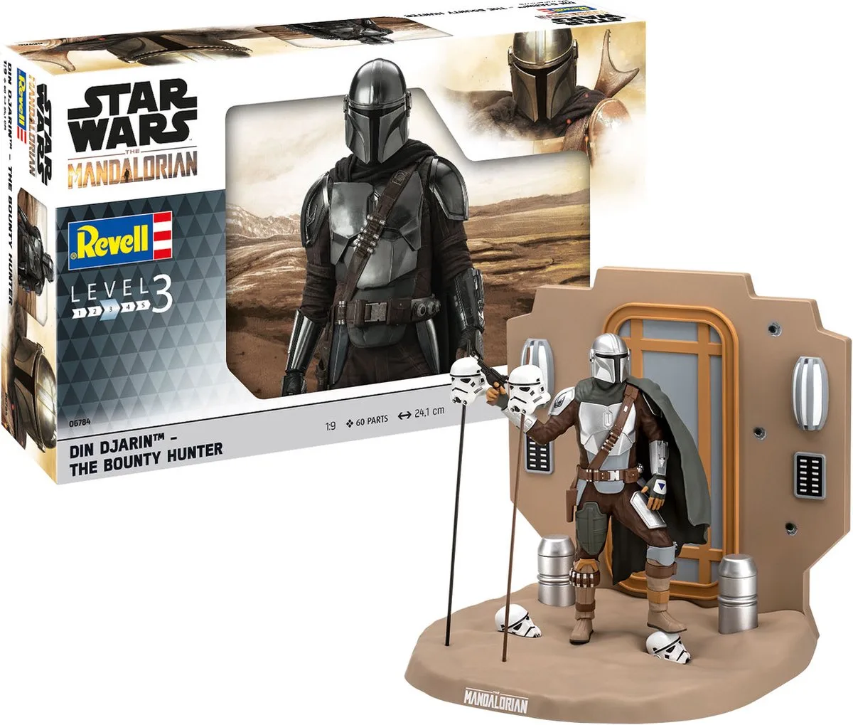 Modelbouwpakket Ruimtevaart - 06784 Star Wars - The Mandalorian: The Bounty Hunter Plastic - 1:9 - Modelbouw van Revell in Meerkleurig – productfoto