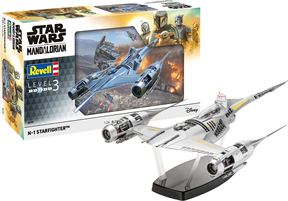 Modelbouwpakket Ruimtevaart - 06787 Star Wars - The Mandalorian - N1 Starfighter Plastic - 1:24 - Modelbouw van Revell in Meerkleurig – productfoto