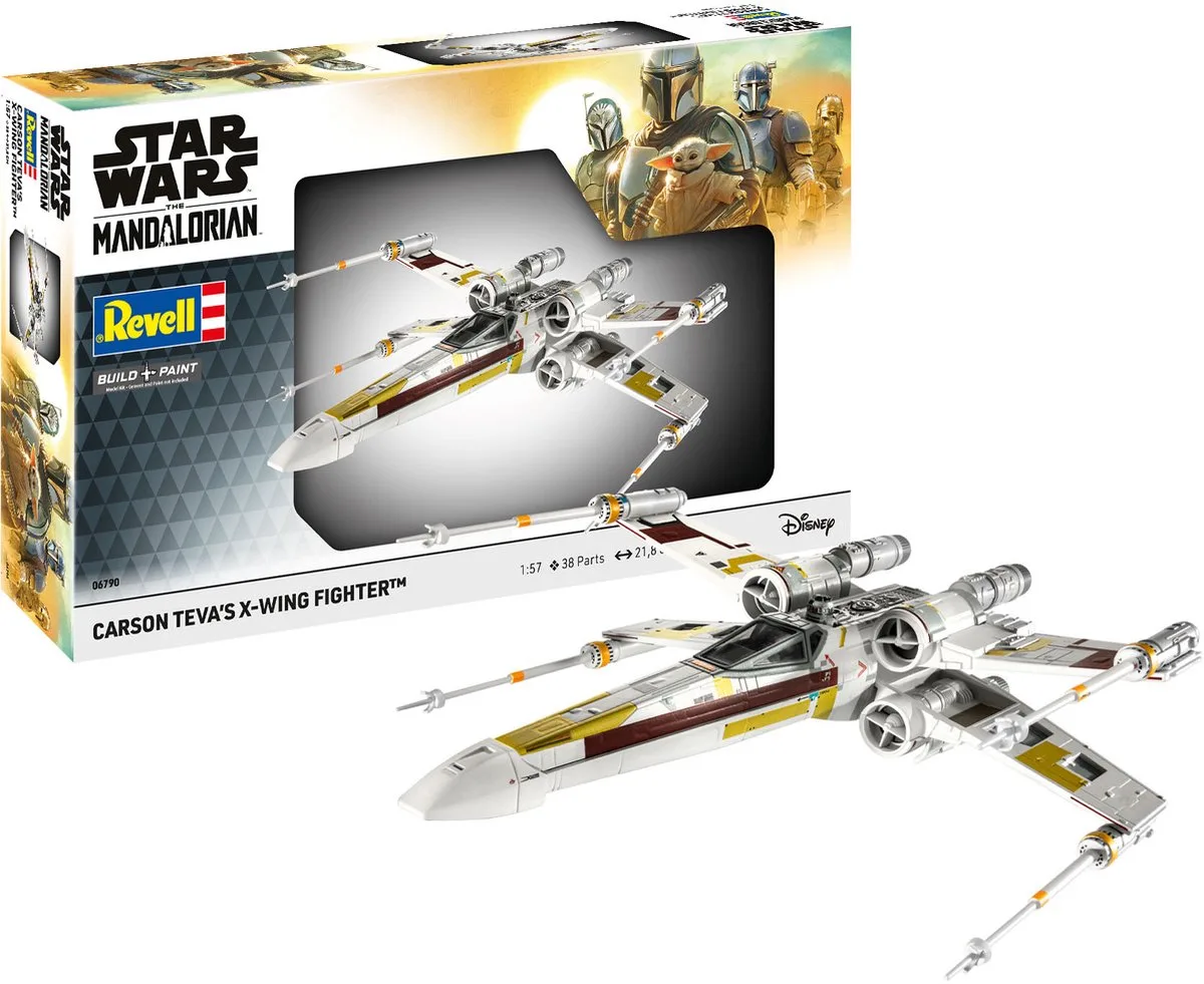 Modelbouwpakket Ruimtevaart - 06790 Star Wars - The Mandalorian: Teva#039 X-Wing Fighter Plastic - 1:57 - Modelbouw van Revell in Meerkleurig – productfoto