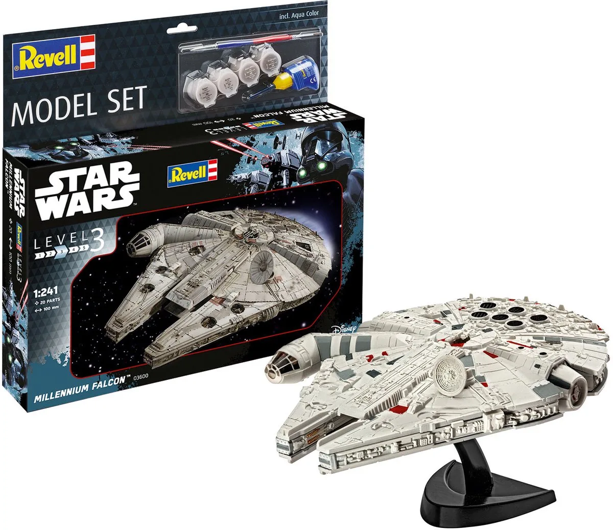 Modelbouwpakket Ruimtevaart - 63600 Millennium Falcon - STAR WARS - Model Set Plastic - 1:241 - Modelbouw van Revell in Meerkleurig – productfoto