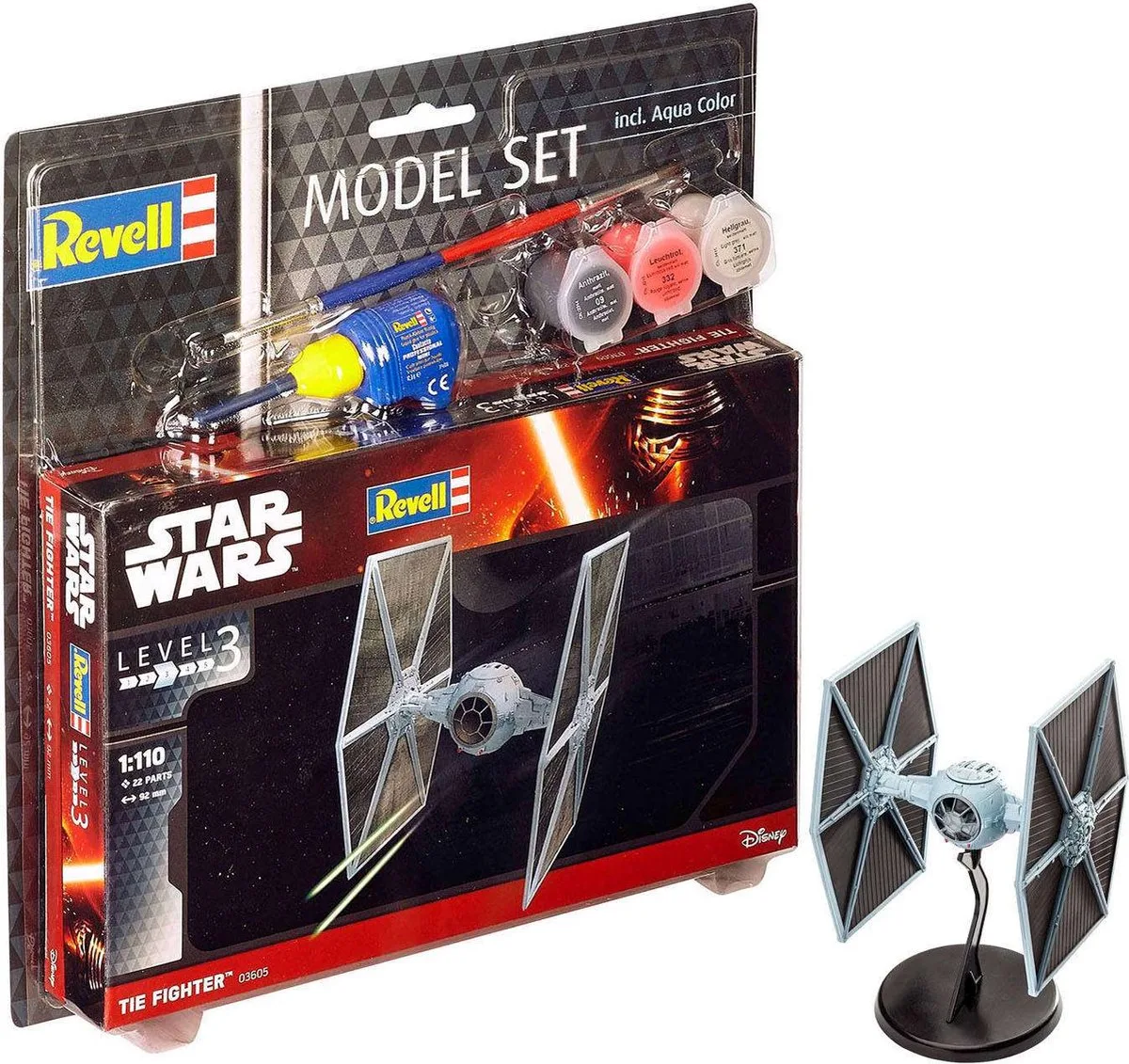 Modelbouwpakket Ruimtevaart - 63605 TIE Fighter - STAR WARS - Model Set Plastic - 1:110 - Modelbouw van Revell in Meerkleurig – productfoto
