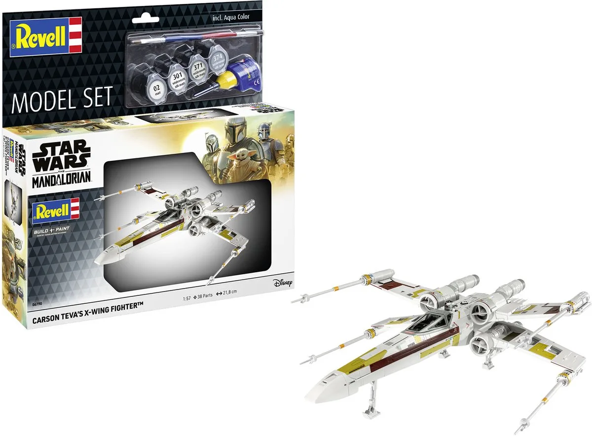 Modelbouwpakket Ruimtevaart - 66790 Teva#039 X-Wing - Star Wars The Mandalorian - Model Set Plastic - 1:57 - Modelbouw de Revell en Multicolore – photo produit