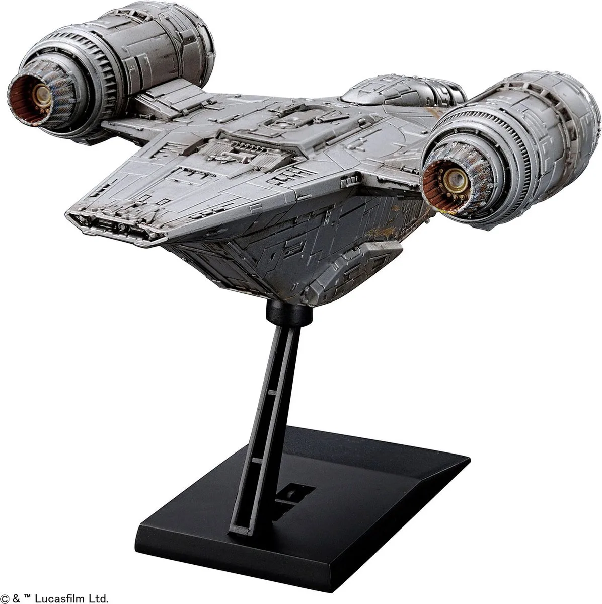 Modelbouwpakket Ruimtevaart - Bandai 01213 Star Wars Razor Crest Plastic - 1:144 - Modelbouw de Revell en Multicolore – photo produit