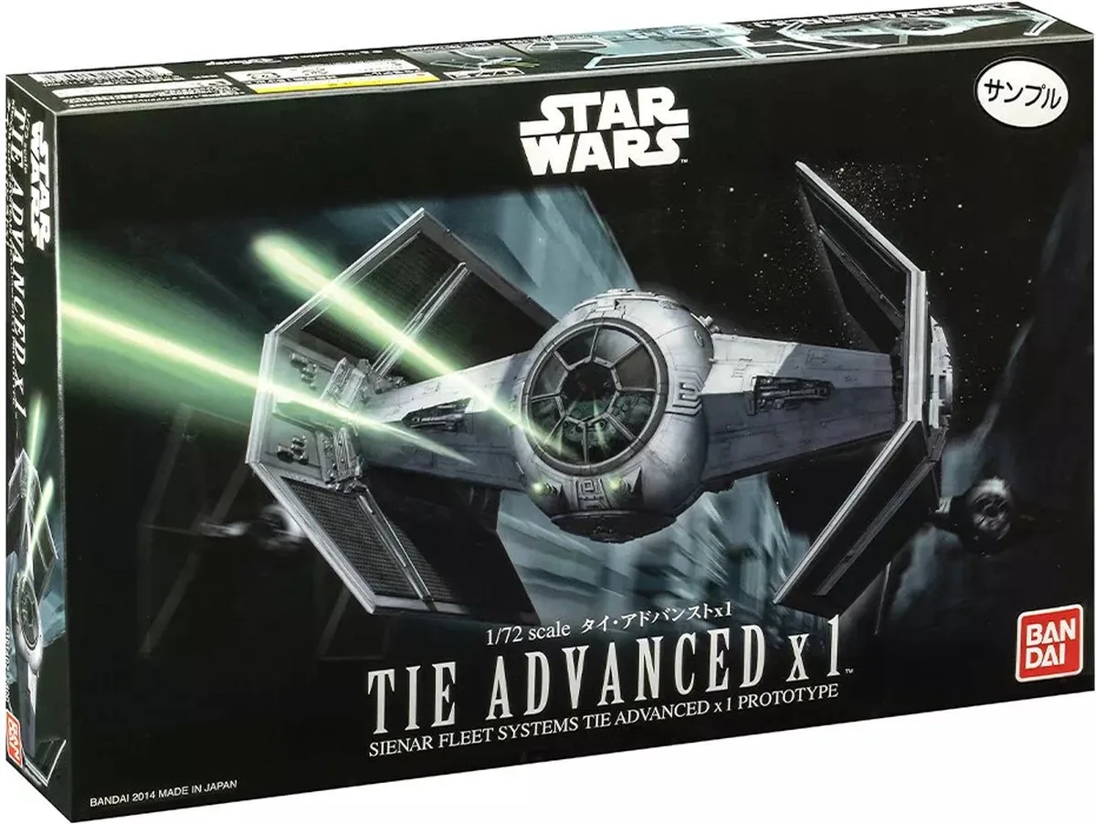 Modelbouwpakket Ruimtevaart - Bandai 01214 Star Wars TIE Advanced Plastic - 1:72 - Modelbouw van Revell in Meerkleurig – productfoto