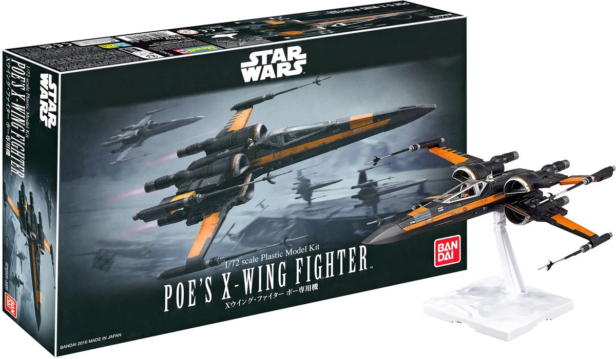 Modelbouwpakket Ruimtevaart - Bandai 01216 - Star Wars Poe#039 X-Wing Fighter Plastic - 1:72 - Modelbouw van Revell in Meerkleurig – productfoto