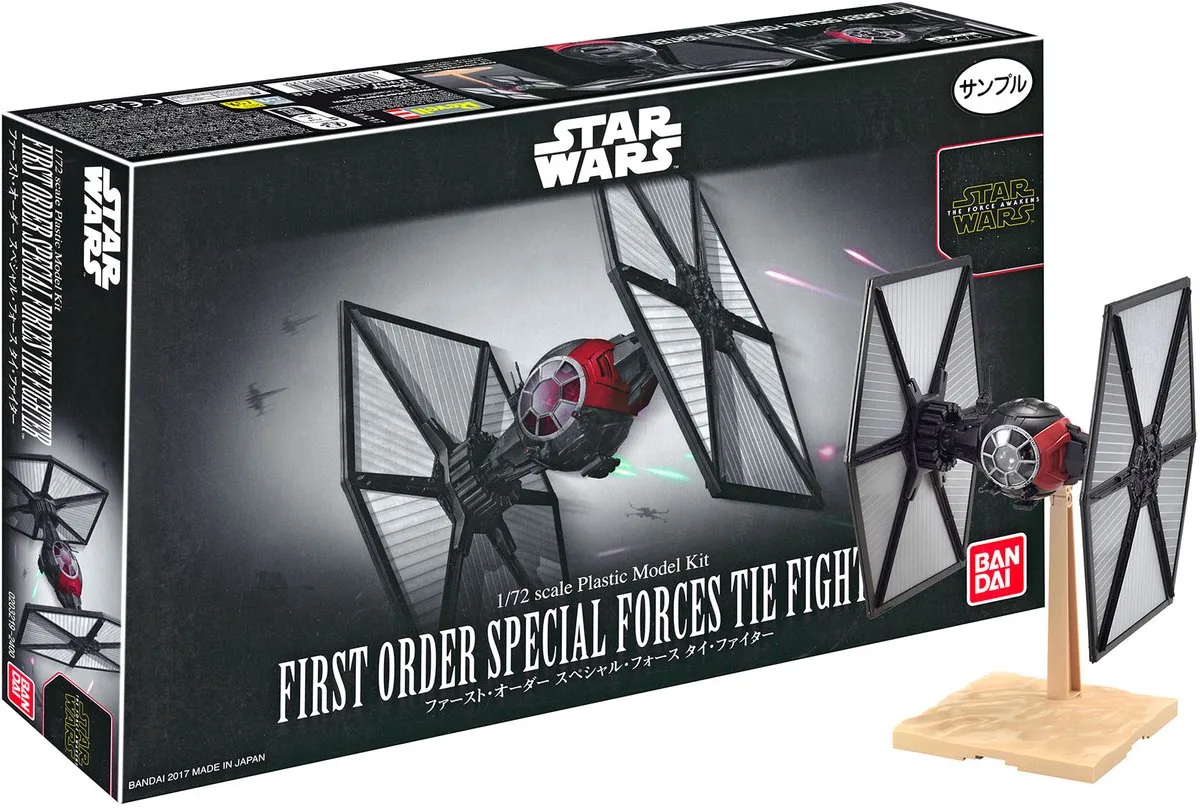 Modelbouwpakket Ruimtevaart - Bandai 01217 - Star Wars First Order Special Forces Tie Fighter Plastic - 1:72 - Modelbouw van Revell in Meerkleurig – productfoto