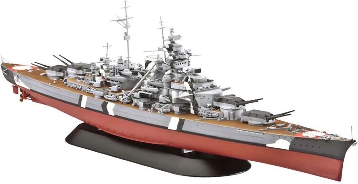 Modelbouwpakket Schepen - 05098 Battleship Bismarck - Bismarck-klasse - Schip Plastic - 1:700 - Modelbouw van Revell in Meerkleurig – productfoto